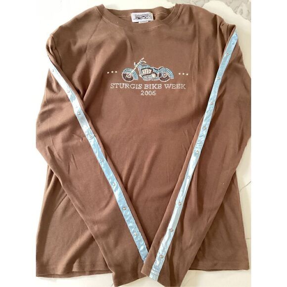 Motorcycle Rally Sturgis 2006 Bike Week XXL Long Sleeve Shirt Top BLING - Picture 8 of 8